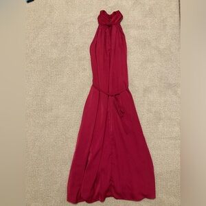 Banana Republic Pink Sleeveless High Neck Dress with Matching Belt